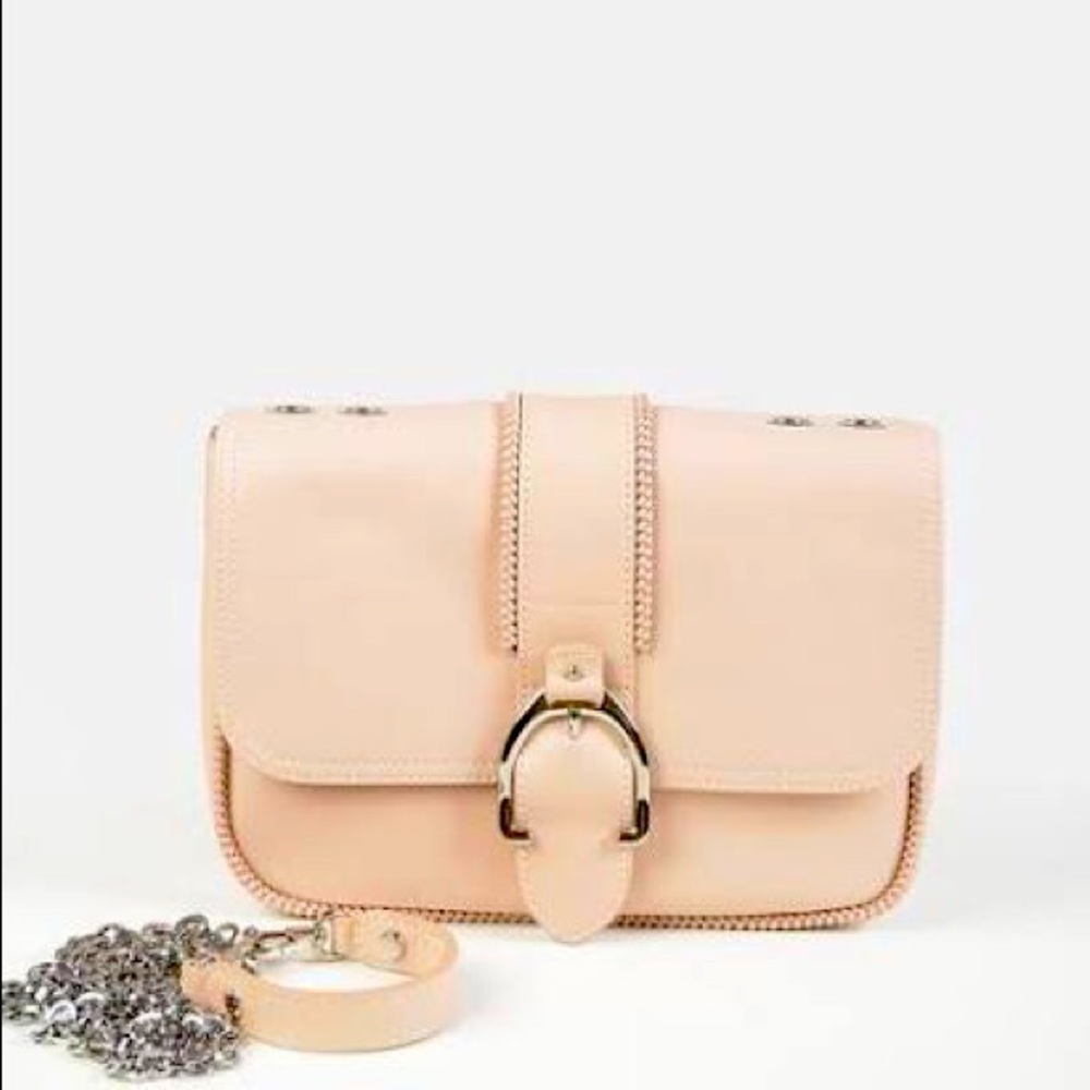 Longchamp Leather Mini Saddle Bag, crossbody bag